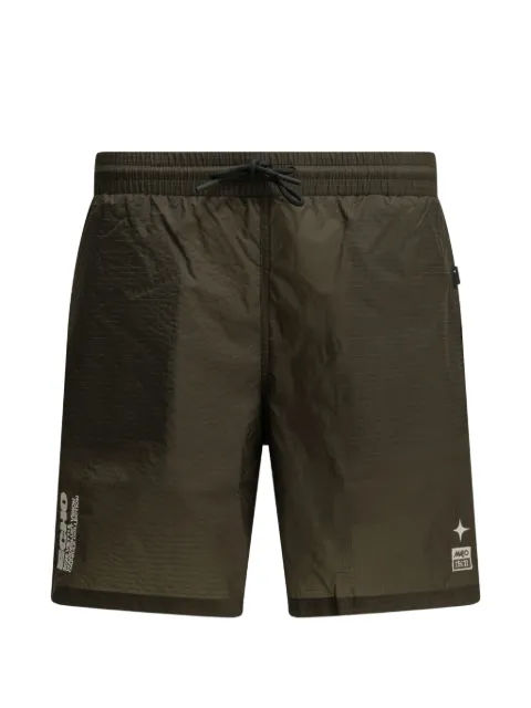 Wanderlust grid-pattern drawstring swim shorts Brown COSTUMEOLIVA