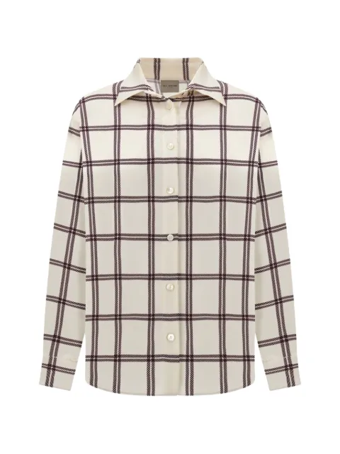 Paul & Shark check-print long-sleeve shirt White 16353009