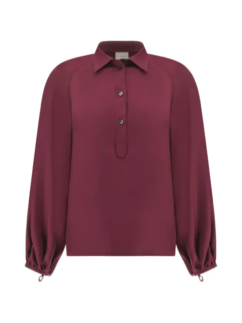 Paul & Shark raglan-sleeve silk blouse Red 16353012