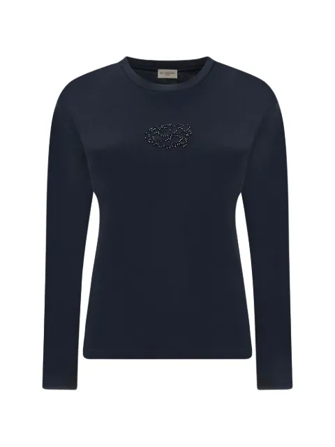 Paul & Shark beaded logo-embroidered T-shirt Blue 16351603
