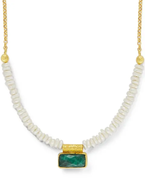 Ottoman Hands Noelle pearl emerald necklace Gold GEM366A12AN