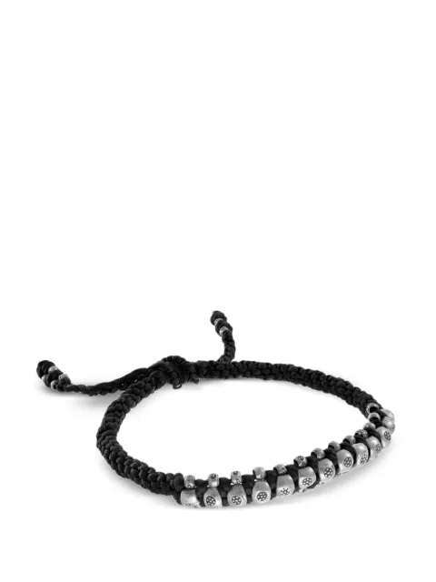 OBSIDIAN Half Vertebrae string bracelet Black 4102L