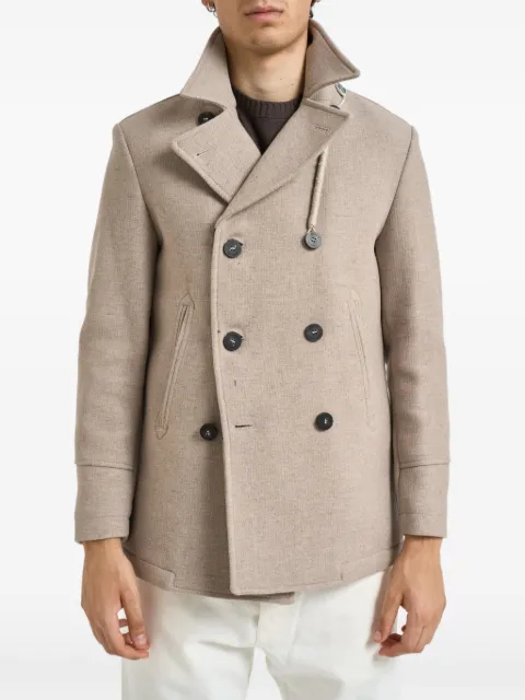 Camplin double-breasted pea coat Neutrals ISLAND
