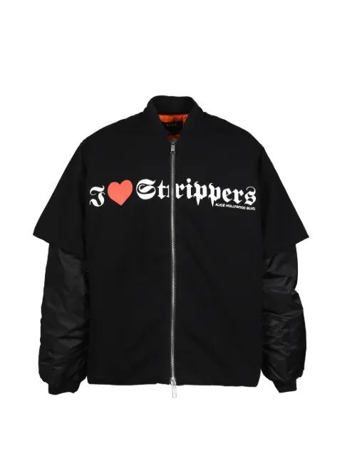 N.HOOLYWOOD layered-design bomber jacket Black 261ALH0614BLK