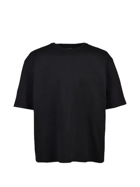 LAST NEST Cracked Cross logo graphic-print T-shirt Black LNSS2633