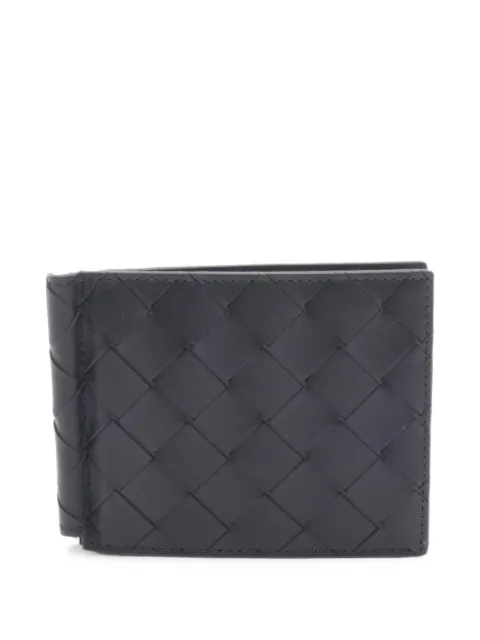 Bottega Veneta Pre-Owned Intrecciato money-clip bi-fold wallet Black 1101756
