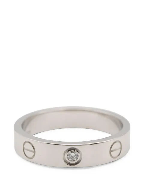 Cartier 2010s mini Love diamond ring Silver 1101966YR1080