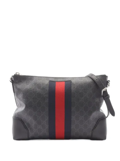 Gucci Pre-Owned 2010s GG Supreme Web messenger bag Grey 1102362