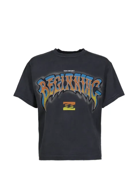 JUN/NAKAYAMA graphic-print box-fit T-shirt Black JNSS26022BLK