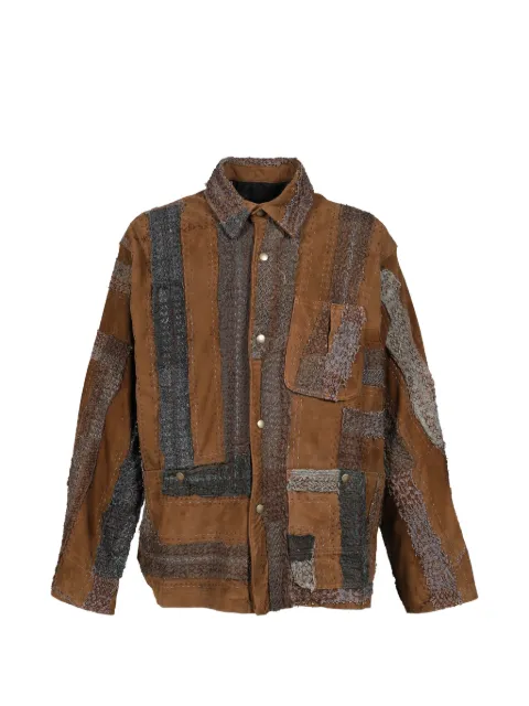 By Walid patchwork embroidered jacket Brown 150121MDONKEYBRW