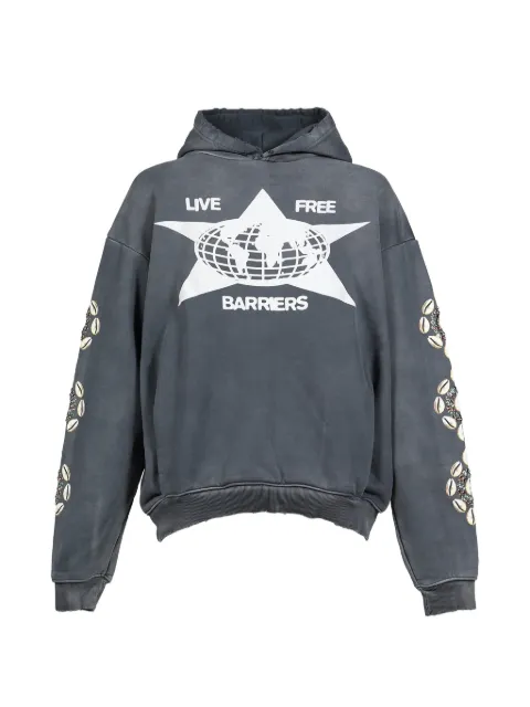 BARRIERS Cowrie Crystal hoodie Black COWRIECRYSTAL1