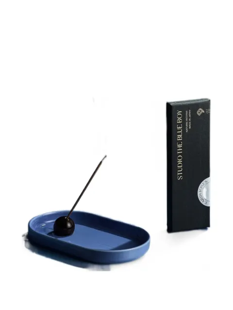 STUDIO THE BLUE BOY Hasamiyaki incense holder Blue NTIHICEBLUEXHICKORY