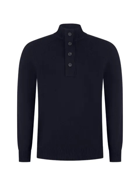 Gran Sasso button-fastening high-neck sweater Blue 2502523169