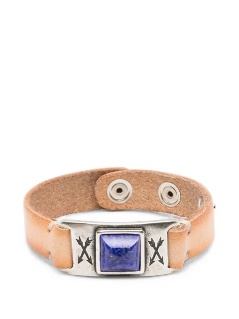 ERALDO lapis-lazuli-embellished leather bracelet Neutrals BRACCIALEMATR