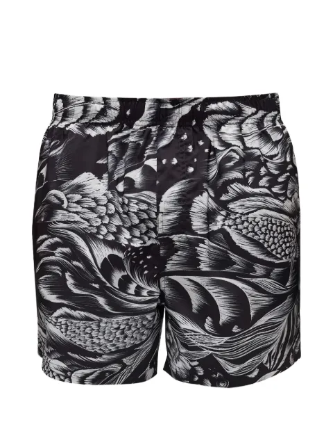 Osklen floral-print drawstring shorts Black K7428