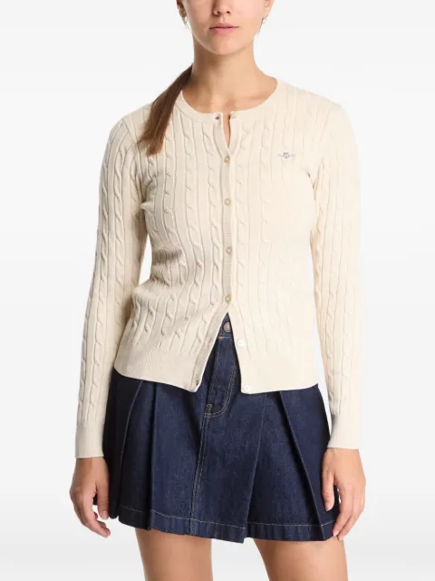 Gant cable-knit cardigan Neutrals 4800103240