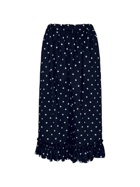 Comme Des Garçons Girl polka-dot ruffled trousers Blue NRP01305111A