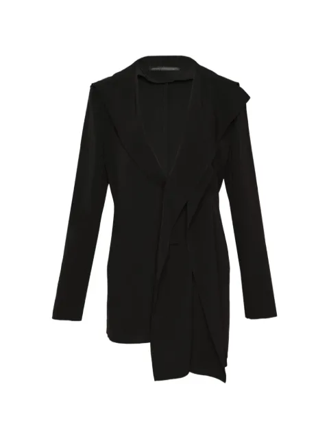 Yohji Yamamoto asymmetric sailor-collar jacket Black 600090850BLK002