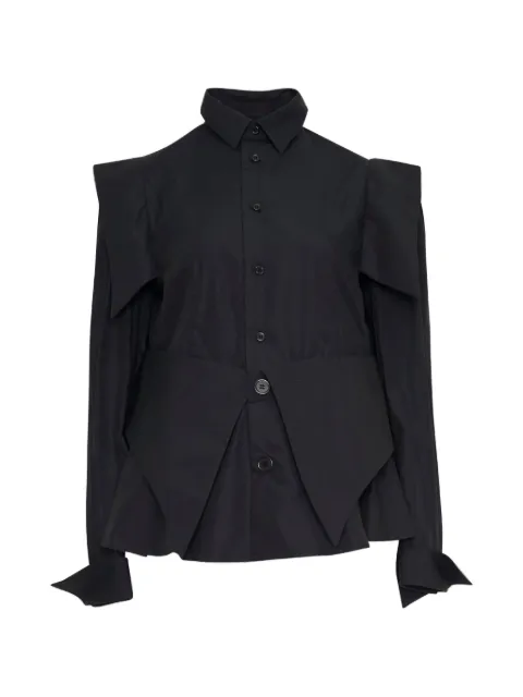 Noir Kei Ninomiya structured layered blouse Black 3RB00705111A