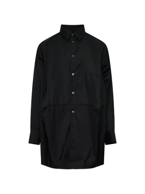 Comme Des Garçons Comme Des Garçons satin-finish button-up shirt Black RRB00205111A