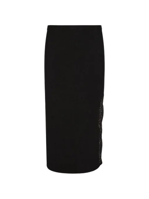 Nº21 lace-panelled knit skirt Black PF26AC0170199000