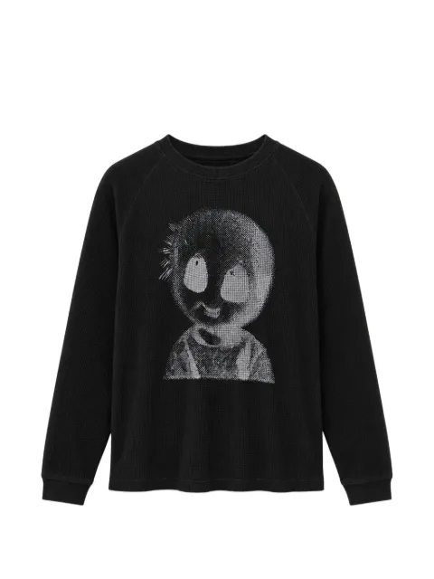 Andersson Bell Alien Machinery waffle-knit T-shirt Black ATB1605U00WASHEDBLACK