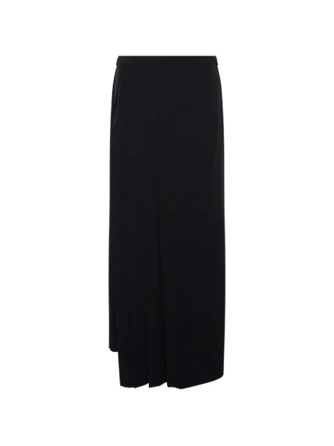 Yohji Yamamoto long pleated wrap skirt Black FWS65500