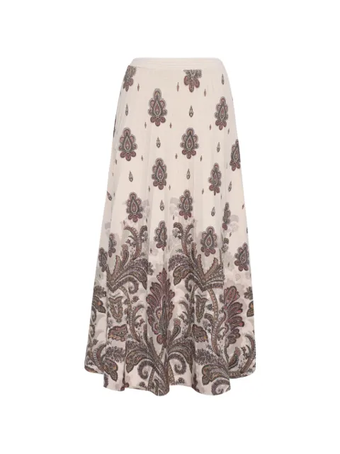 Cara Cara Tavira paisley-print pleated maxi skirt Neutrals 973CPIV