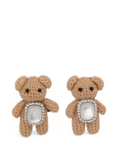 YVMIN Woven Mini Bear mother-of-pearl earrings Silver 26098SLV00DN2