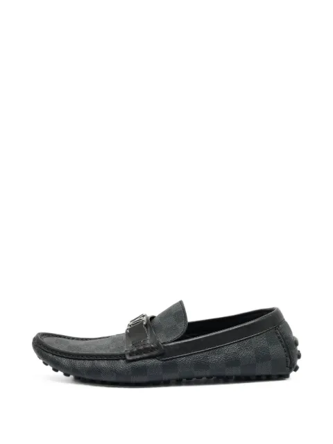Louis Vuitton Pre-Owned Hockenheim Damier Graphite canvas loafers Black 1410880