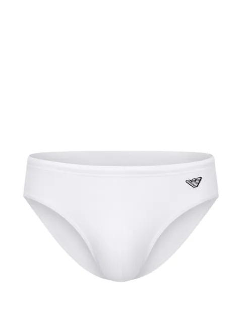 Emporio Armani logo-patch swimming briefs White EM000570AF20424U