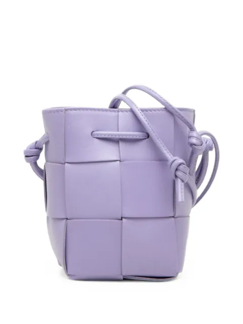 Bottega Veneta Pre-Owned 2021-2026 Mini Nappa Maxi Intrecciato Cassette bucket bag Purple IKLN4HYZF1EG1T4M