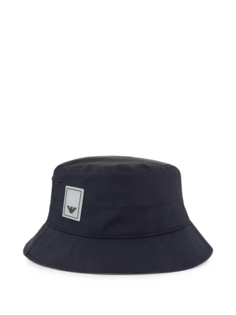 Emporio Armani logo-patch bucket hat Blue EM000054AF10081