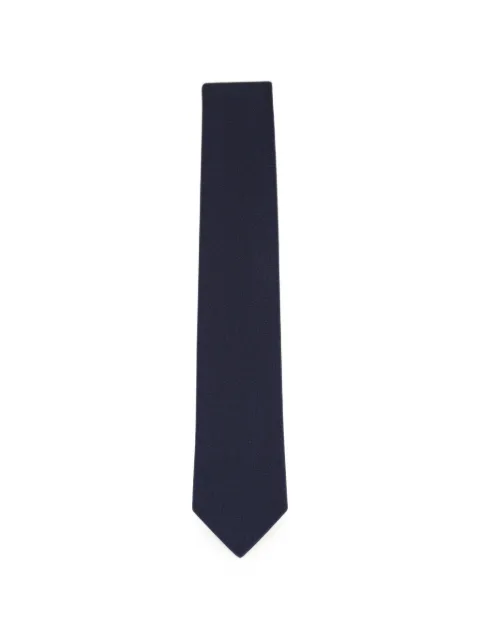 Paolo Albizzati herringbone-weave tie Blue TR40521