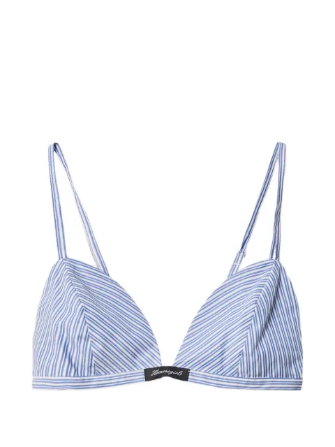 HommeGirls striped triangle bra White HGUN036