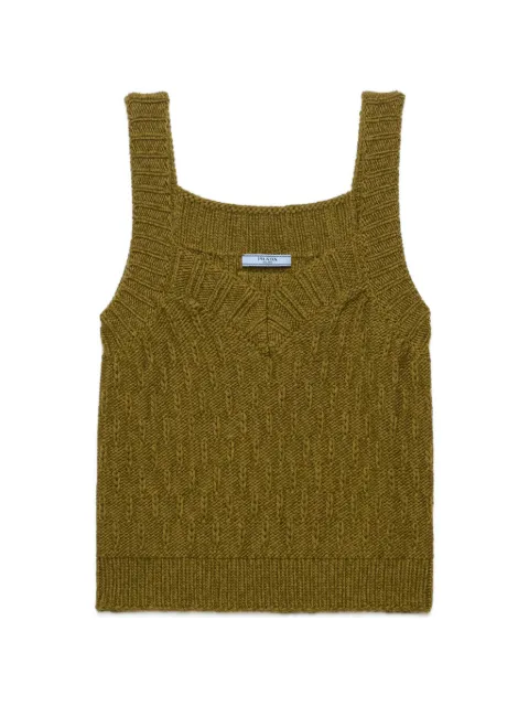 Prada wool and alpaca top Green P29C45SOOO6832