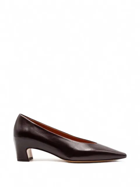 mara bini tapered-toe leather pumps Brown A251AFRICA