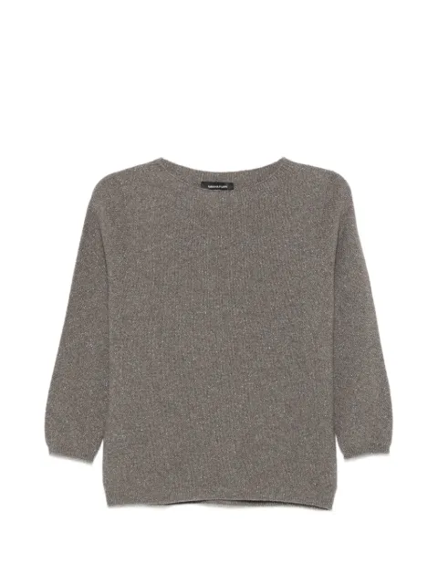 Fabiana Filippi fine-knit three-quarter sleeve sweatshirt Grey MAD216F398M333