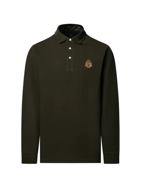 Hackett London Heritage Crest long-sleeve polo shirt Green HM5500043