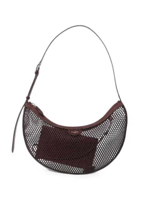 Alaïa small Demi Lune mesh shoulder bag Red AA1S02731TK061325