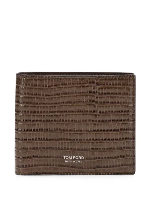 TOM FORD lizard-effect leather wallet Brown Y0228LCL483SEBN