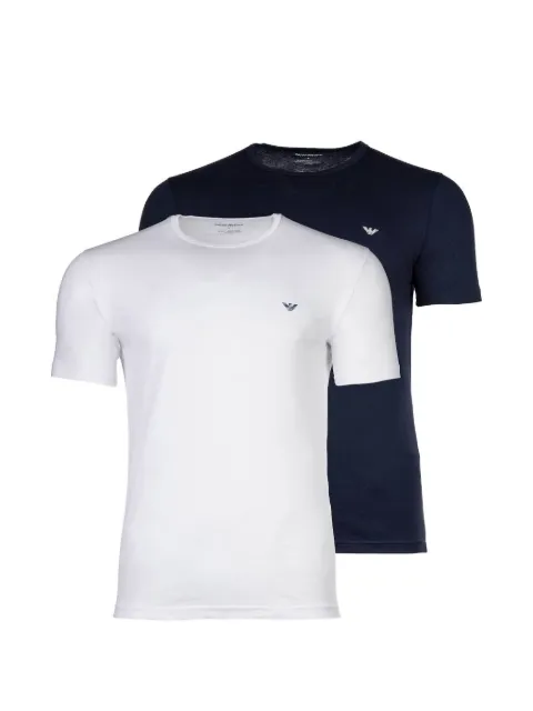 Emporio Armani logo-print crew-neck T-shirts set (two piecees) White EM000391AF18881MB088