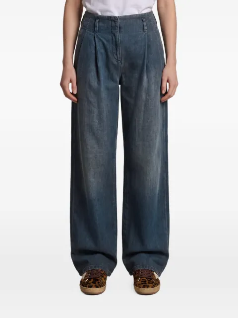 Golden Goose wide-leg pleated trousers Blue GWP01203P002654