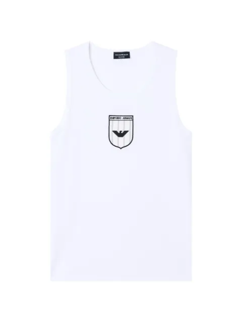 Emporio Armani Icon logo-patch tank White EM005550AF25183