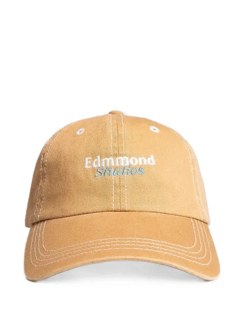 Edmmond Studios logo-embroidered contrast-stitch hat Brown 3259204750