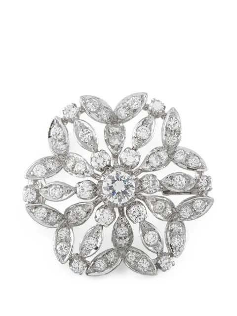 LB Exclusive diamond starburst brooch Silver MF15080426
