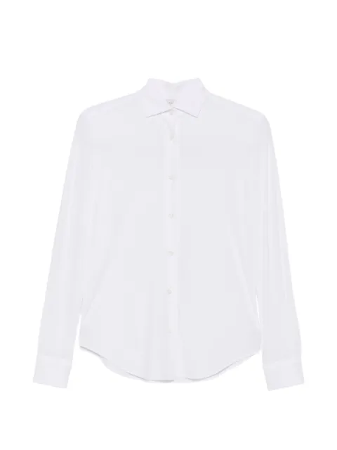 Mazzarelli long-sleeve button-down shirt White GEACFREETIMEUN1