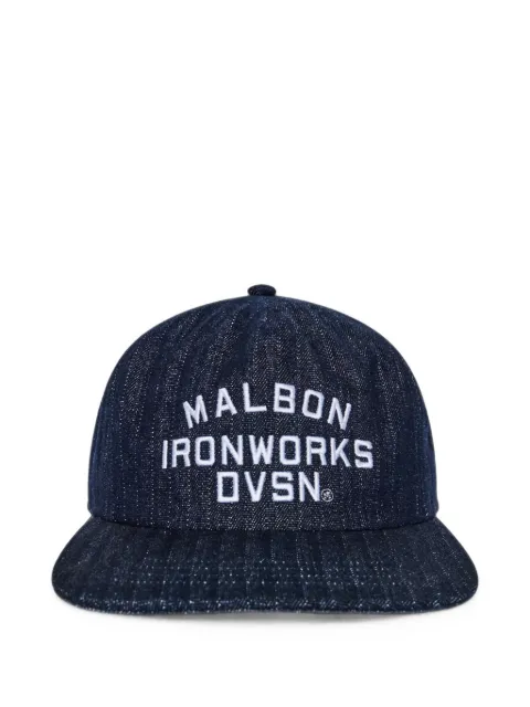 Malbon Golf Foreman logo-embroidered denim cap Blue M10186