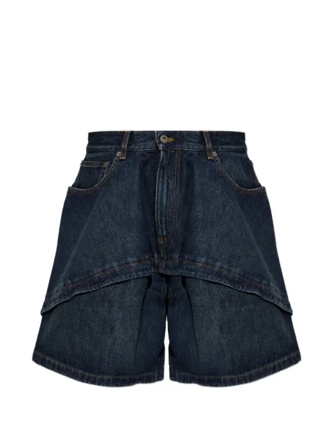 LOEWE layered-effect denim shorts Blue S359Y1GX09