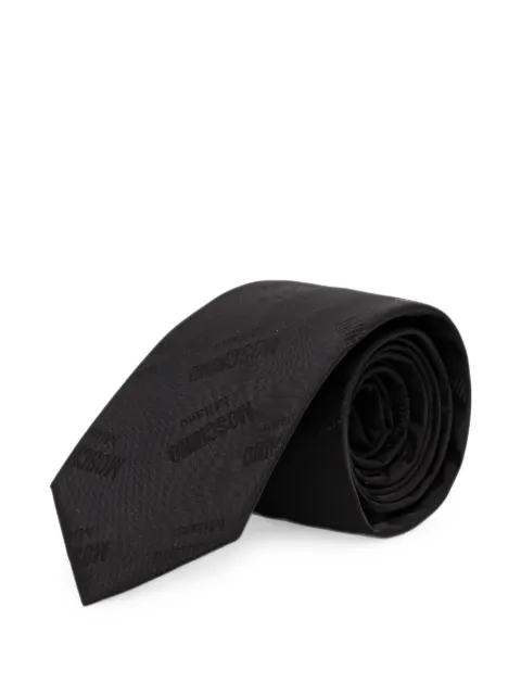 Moschino logo-jacquard tie Black M577755070